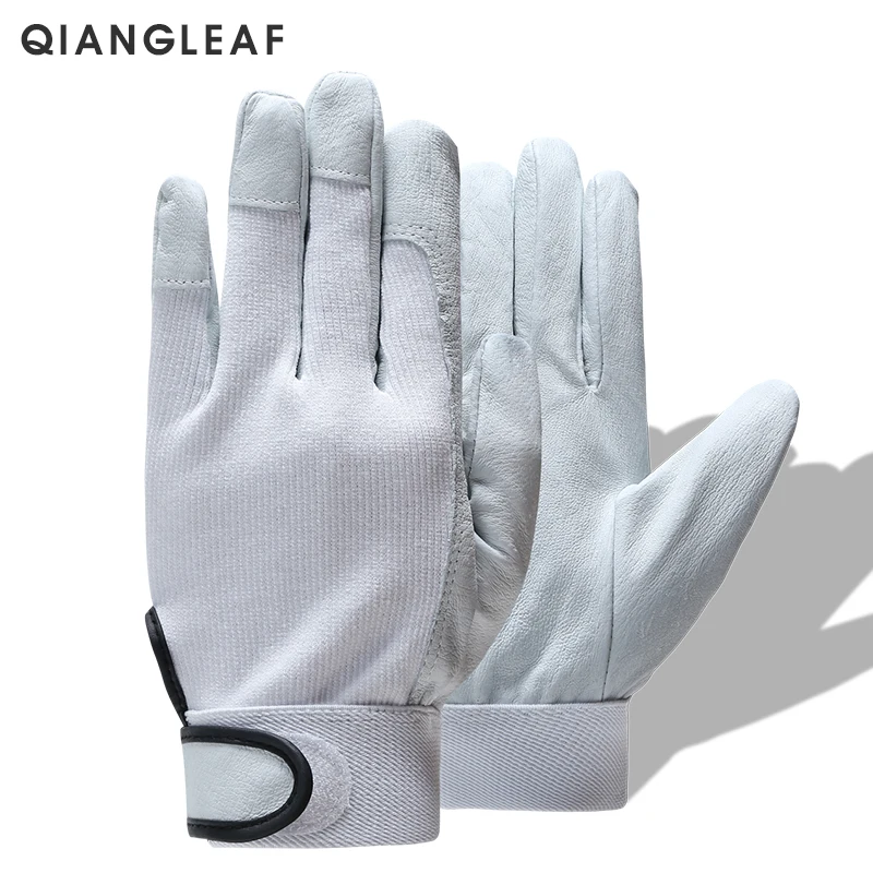 QIANGLEAF брендовые защитные рабочие перчатки, защитные перчатки, кожаные ультратонкие парусиновые перчатки для садоводства и велоспорта, 510