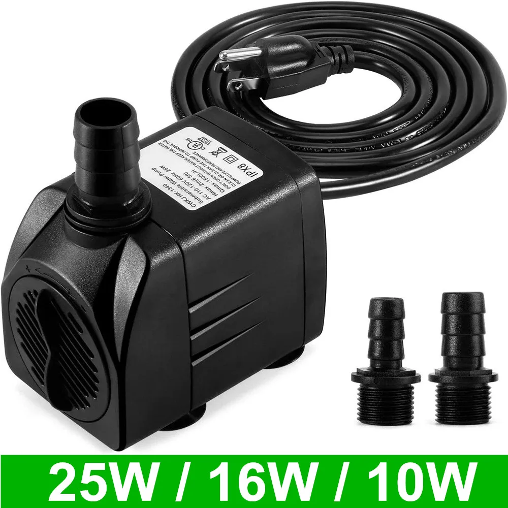 

25W ультра-тихий погружной водяной насос фонтана фильтр Средний аквариум для рыбок аквариумный водяной насос, бак для воды фонтан 110V/220V