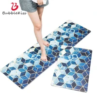 bubble kiss pvc waterproof kitchen mat geometric printed carpet bathroom mat nordic home decor anti oil easy clean rugs