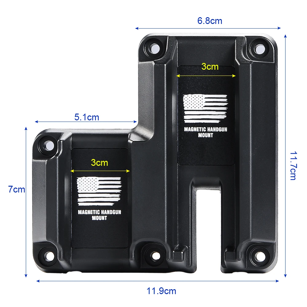 

Magnet Concealed Gun Pistol Rifle Mount Holder Magnetic Holster Table Car Fits Handguns Hunting