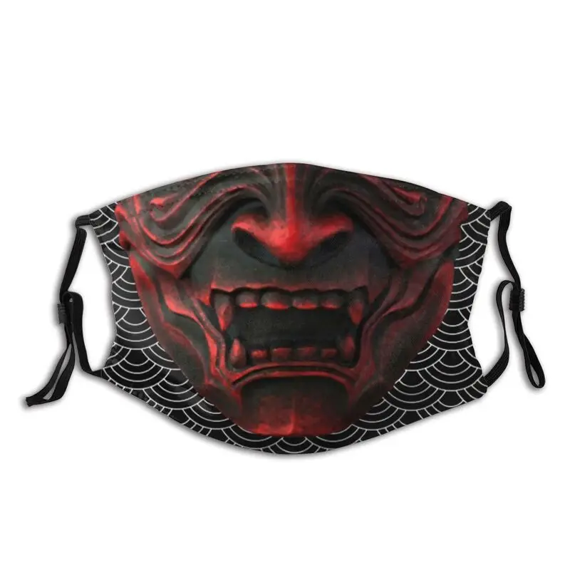 

Fashion Samurai Warrior Oni Face Mask Anti Haze Dust Japanese Anime Armor Demon Mask with Filters Respirator Mouth Muffle PM 2.5
