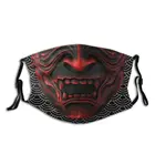Маска для лица воина самурая, противотуманная, пылевая, маска демона из японского аниме с фильтрами, респиратор, Муфель для рта, PM 2,5