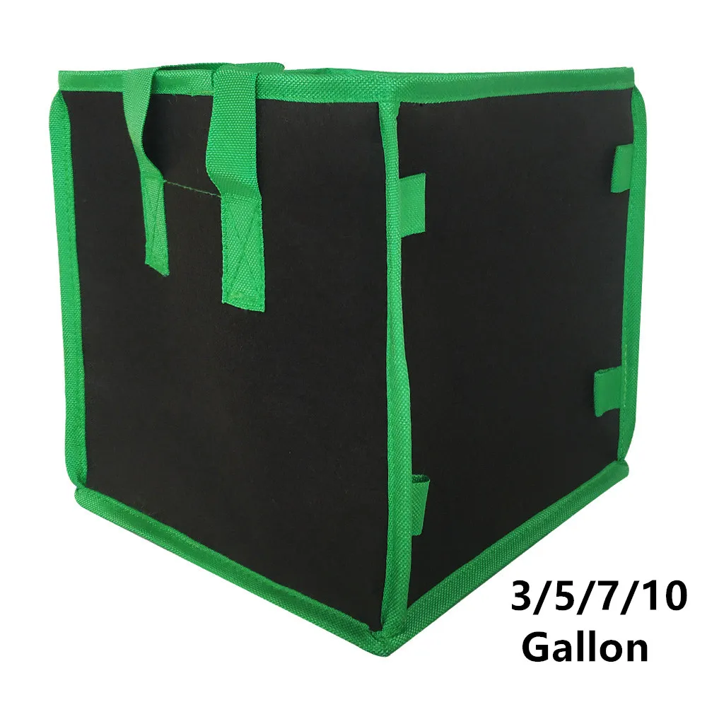 

Planting Grow Bag Non-woven Black Accessory 5pcs Aeration Fabric Planter Root