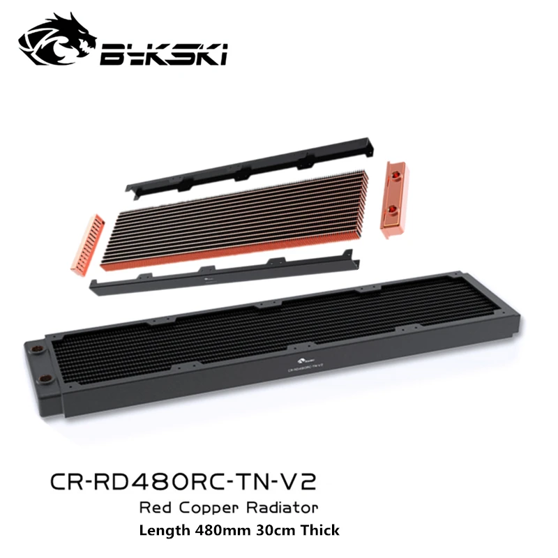 Радиатор водяного охлаждения Bykski PC медный Однорядный теплообменник толщиной 30
