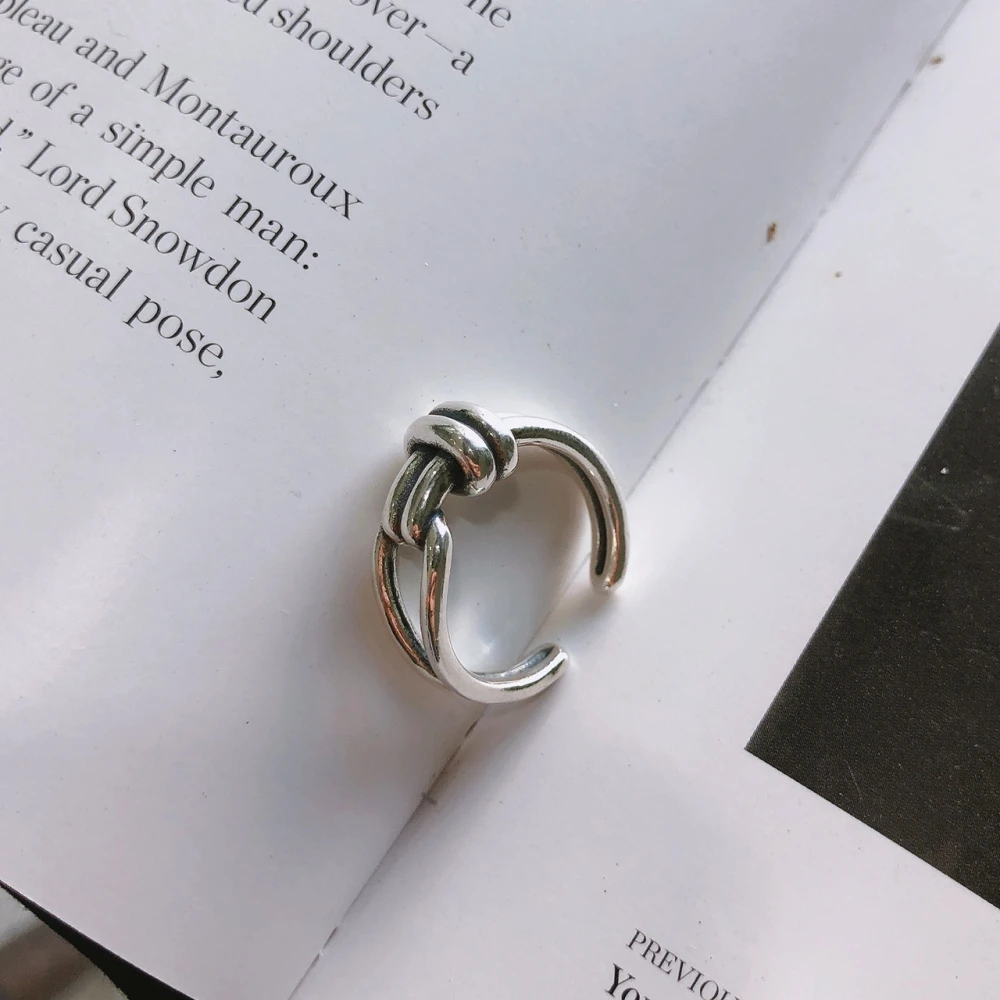 Женское кольцо в стиле хип-хоп модное винтажное из серебра 2019 пробы с