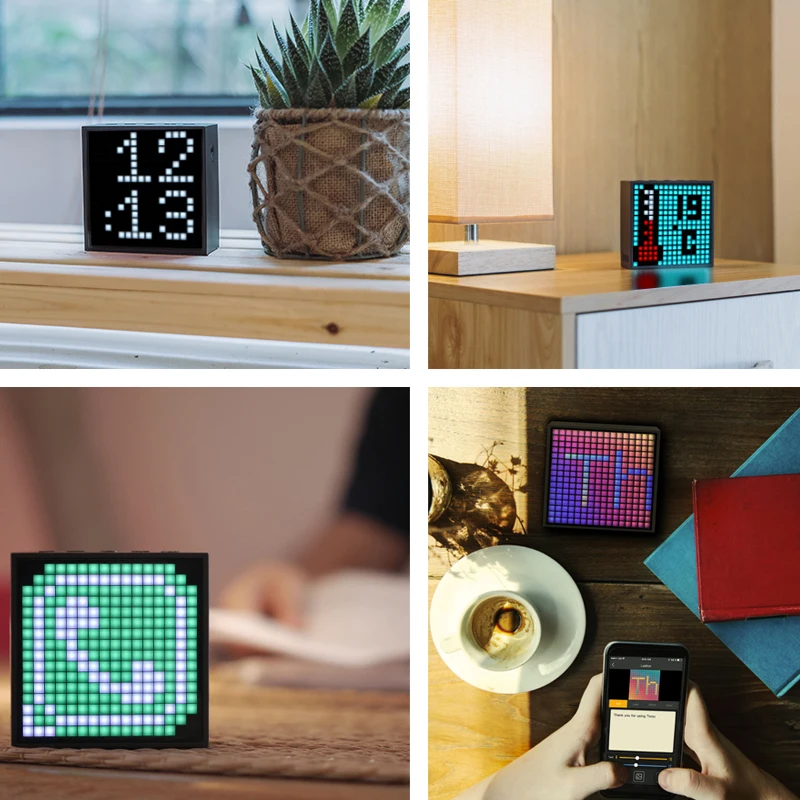 Divoom Timebox Evo Bluetooth Portable Speaker with Clock Alarm Programmable LED Display for Pixel Art Creation Unique Gift | Электроника
