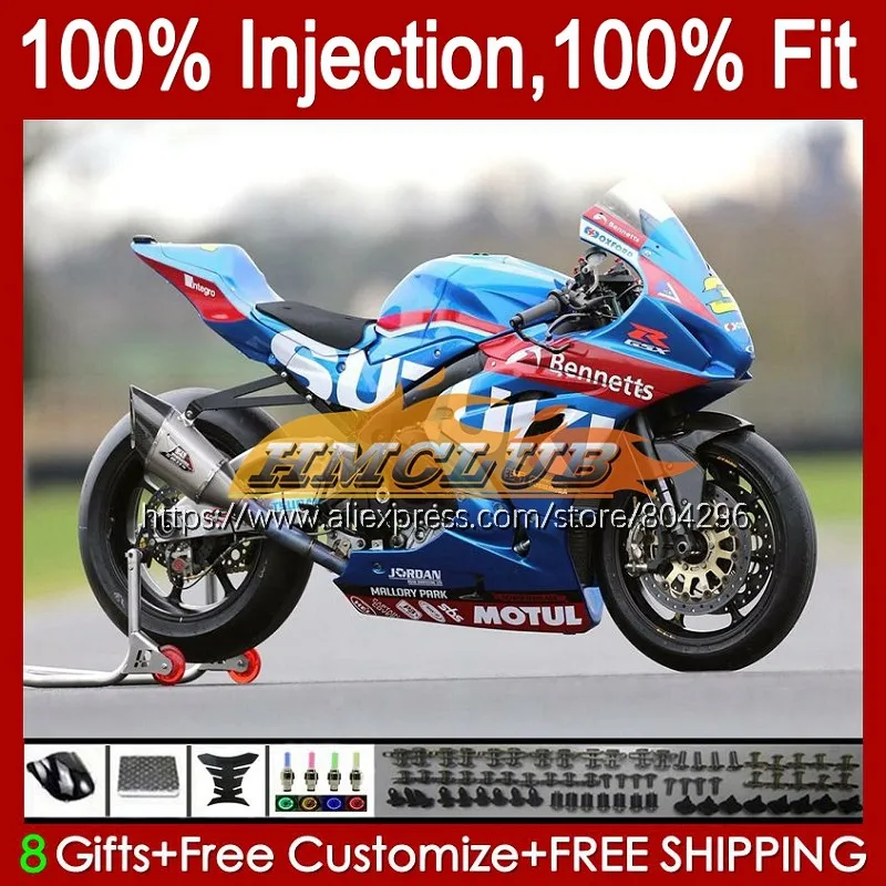 

Injection OEM For SUZUKI GSXR1000 GSXR 1000 L7 L8 47No.2 GSXR-1000 K17 17 18 19 GSX-R1000 Factory blue 2017 2018 2019 Fairings