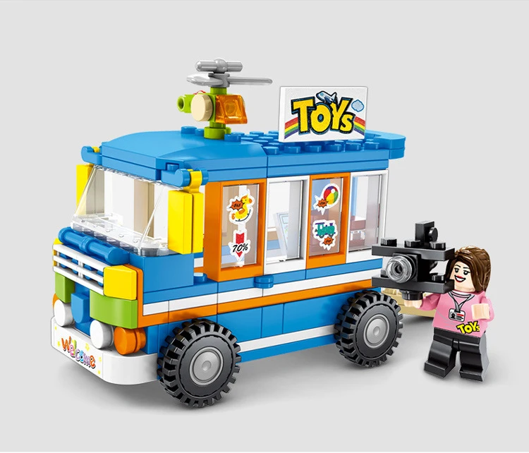 4 в 1 Набор городская улица вид мини мороженое обеденный Еда магазина автомобиля