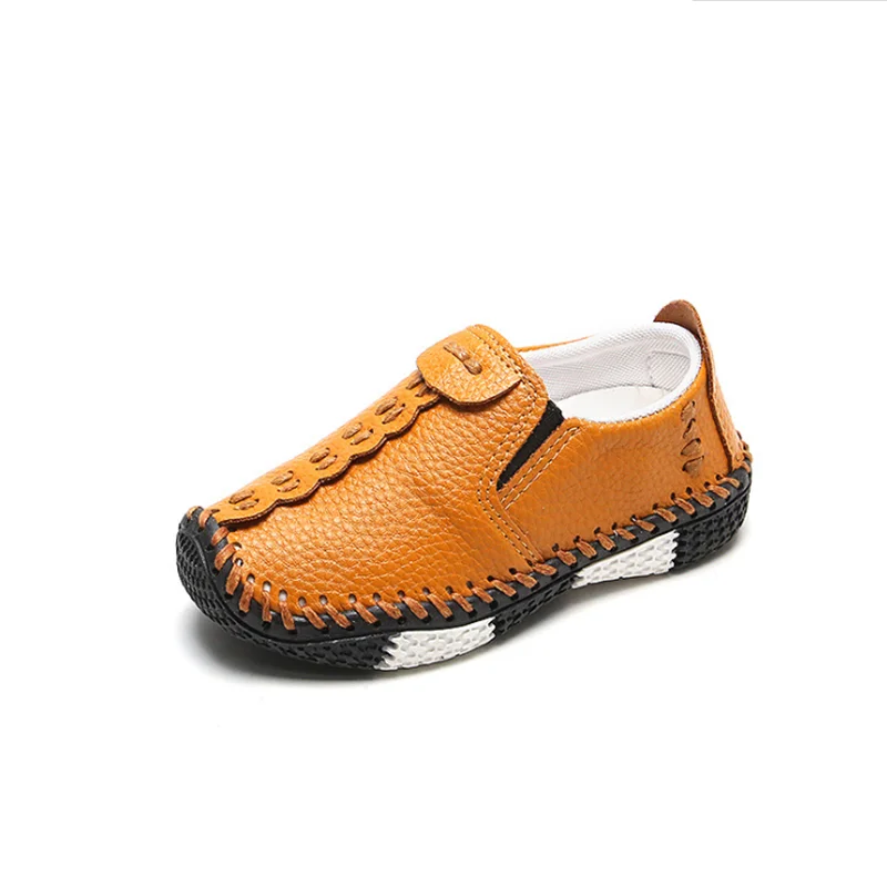 

Children England Style Boys Leather Shoes Baby Fashion Sewing Casual Shoes PU Leather Autumn Soft Sole Sneakers Slip On