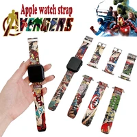new marvel suitable for apple watch straps 42mm 44mm spiderman iron man silicone wristband 123456se applewatch band