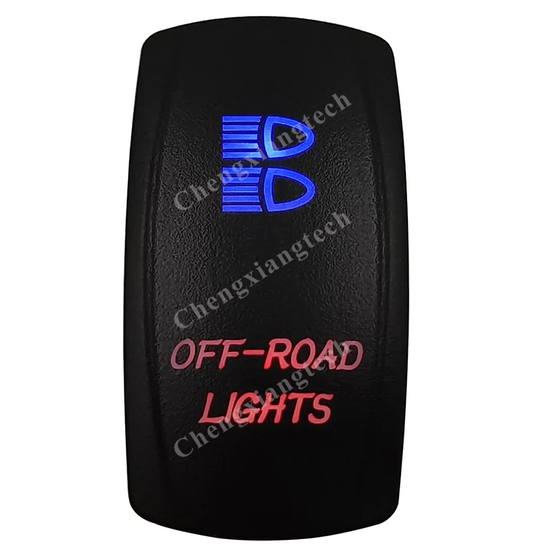 

Тумблерный переключатель для внедорожных фонарей, 5 контактов SPST On/Off Blue & Red Led 20A/12V 10A/24V, для автомобилей, грузовиков, RVs, лодок