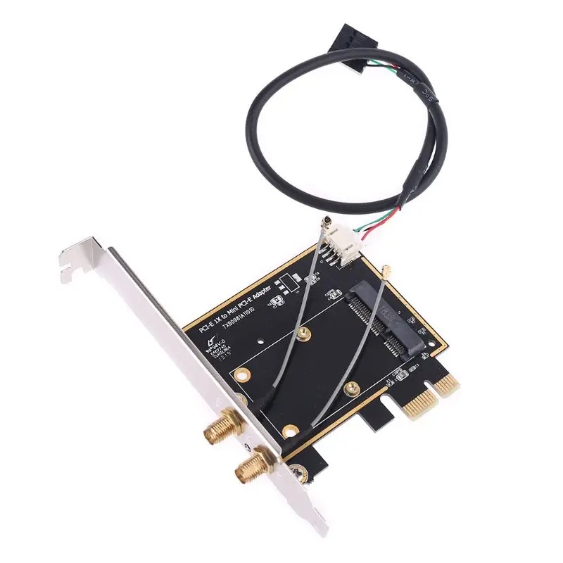 2020 новый Wifi адаптер PCI E 1X к Mini Pci Express Raiser Беспроводная Поддержка Bluetooth Функция