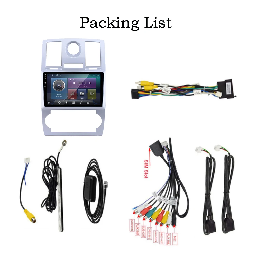 

QNavi 8-Core Android 10.0 Car Radio Multimedia Video Player For Chrysler Aspen 300C 2004-2008 Mirror Link 1280*720P IPS Blu-ray