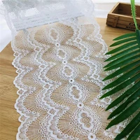 2mlot spandex nylon lace trim stretch lace fabrics diy sewing crafts white lingerie material elastic lace for needle work