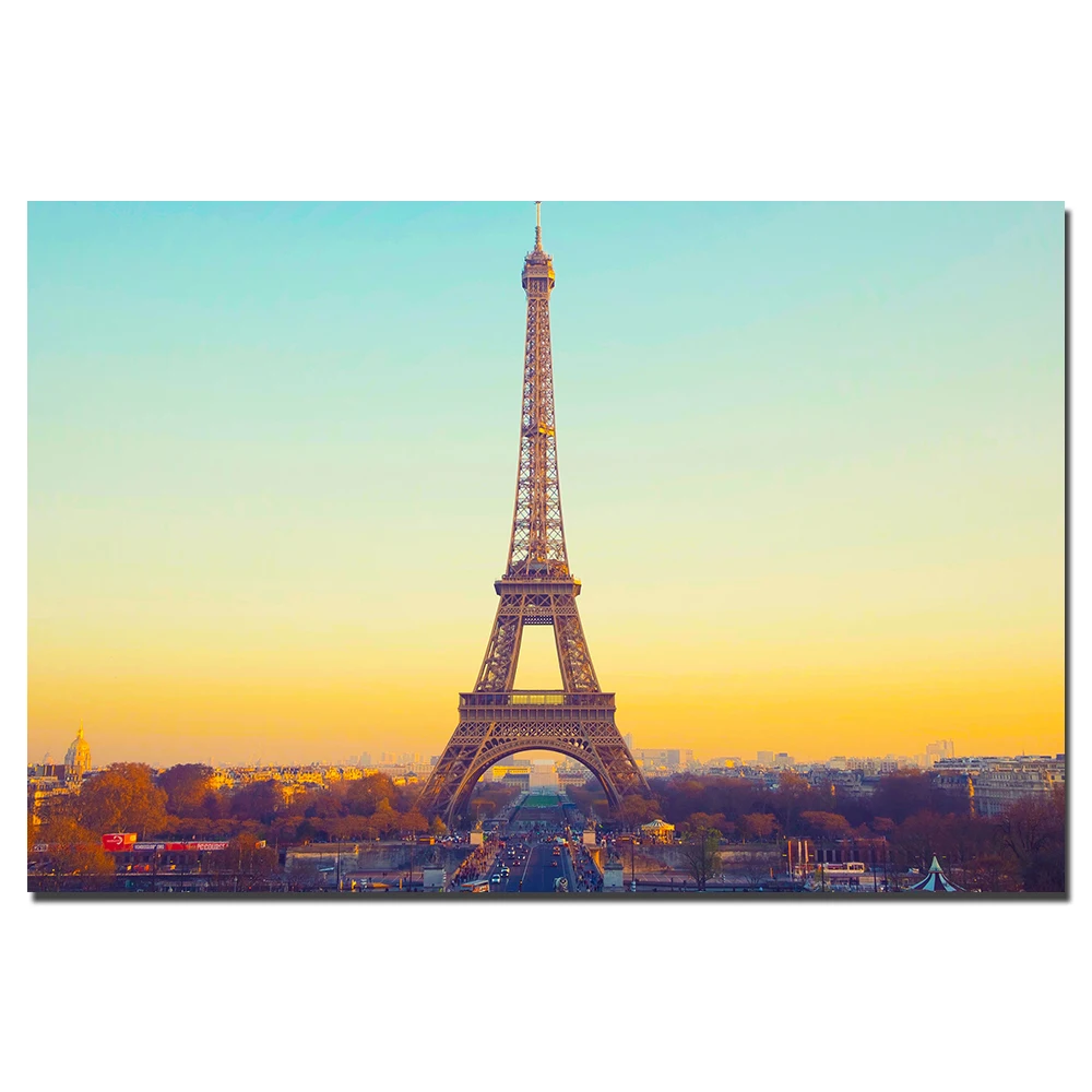

Париж Эйфелева башня Городской Пейзаж Плакат холст картины для домашнего декора стены искусства фотографии для Гостиная