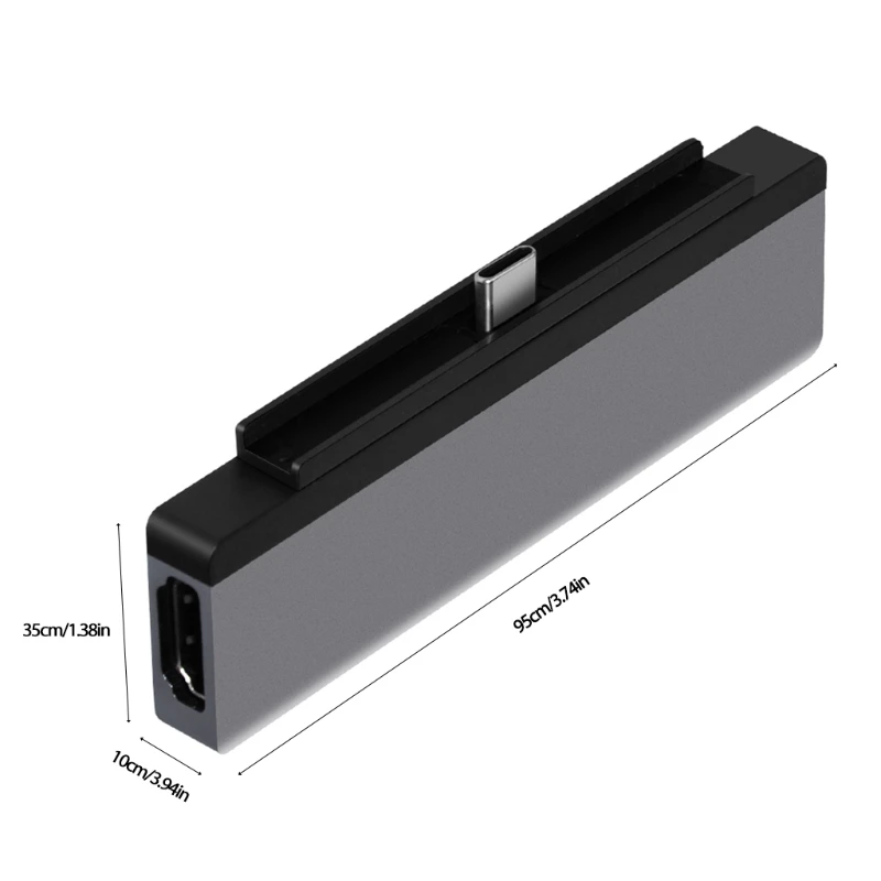 

USB C HUB TYPE-C to HDMI-compatible Adapter 3.5mm Audio PD Charging USB 3.0 Port Converter 4K HDTV hub for iPad Macbook Laptop