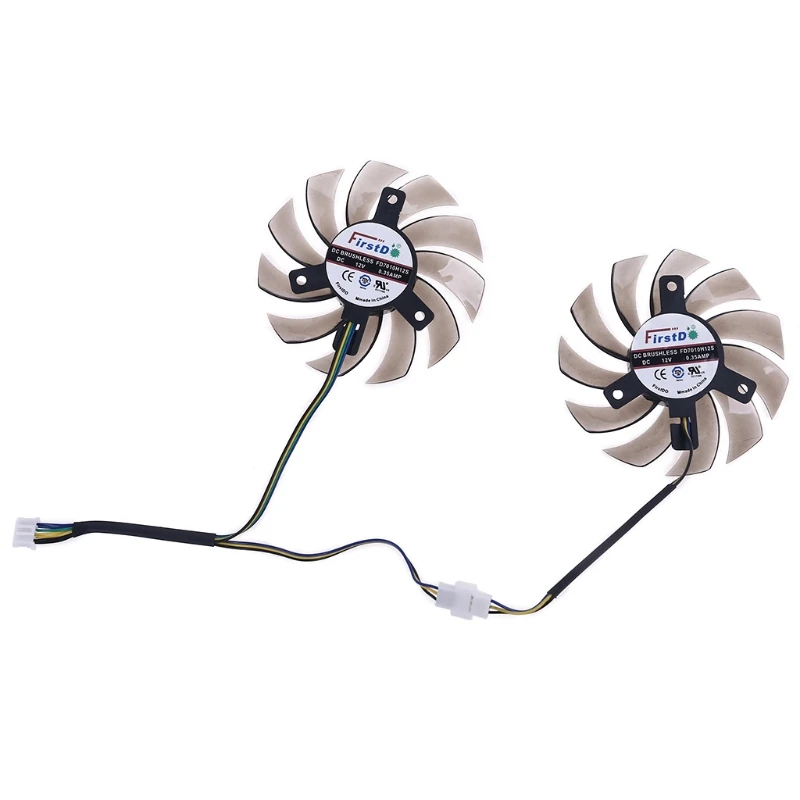 

1 Pair FD7010H12S 75mm 4Pin Cooler Fan Replacement for MSI GTX R6870 R6790 Graphics Video Card Cooling Fan