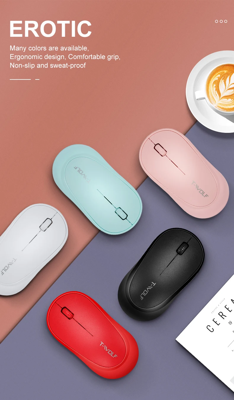 

Q18 WIRELESS MOUSE NOTEBOOK DESKTOP COMPUTER OFFICE MOUSE SCHOOLGIRL COLOR macaron