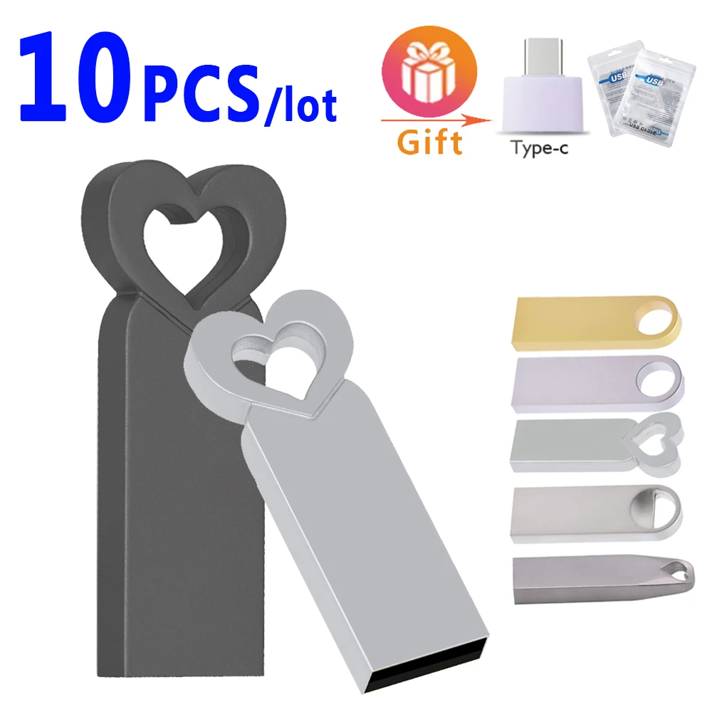 

10 шт./лот Быстрый флеш-накопитель 128 ГБ флэш-памяти Usb 8 Гб металлический флеш-накопитель 16 ГБ 32 ГБ ключ Usb флэш-накопители 64 ГБ Usb-накопитель с л...