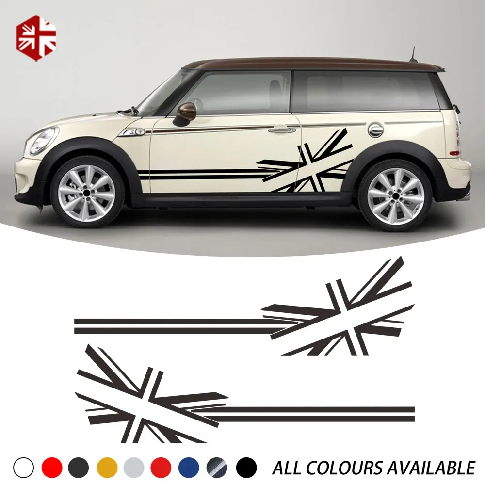 2 шт. флаг соединения Джек стильная наклейка на дверь боковые полосы корпус для MINI