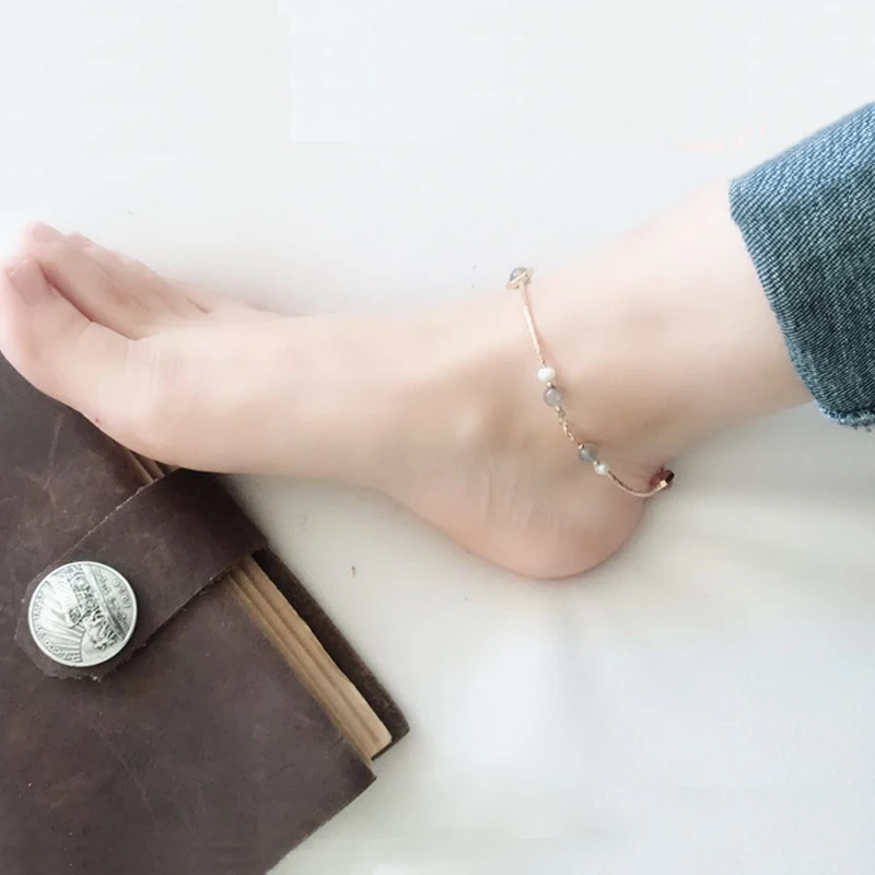 Цепочка для ног цветение персика брак ледяные семена клубничный кристалл