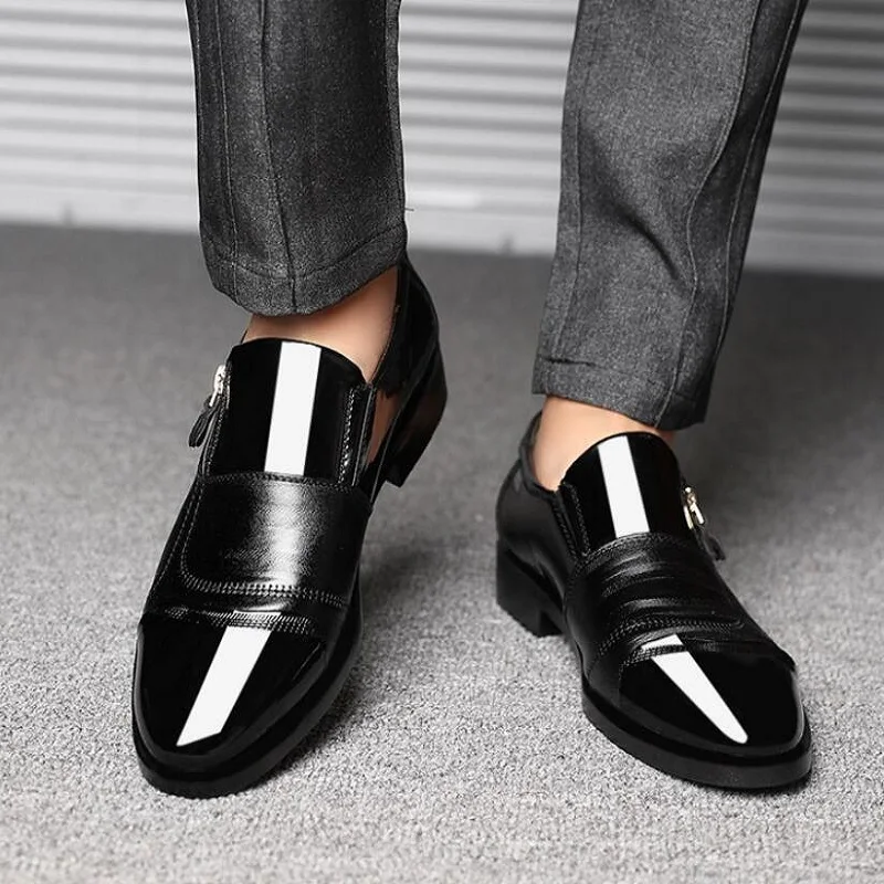 High high quality men wedding dress Hombre man Zapatos low block heels formal casual business leather Oxford shoes | Обувь