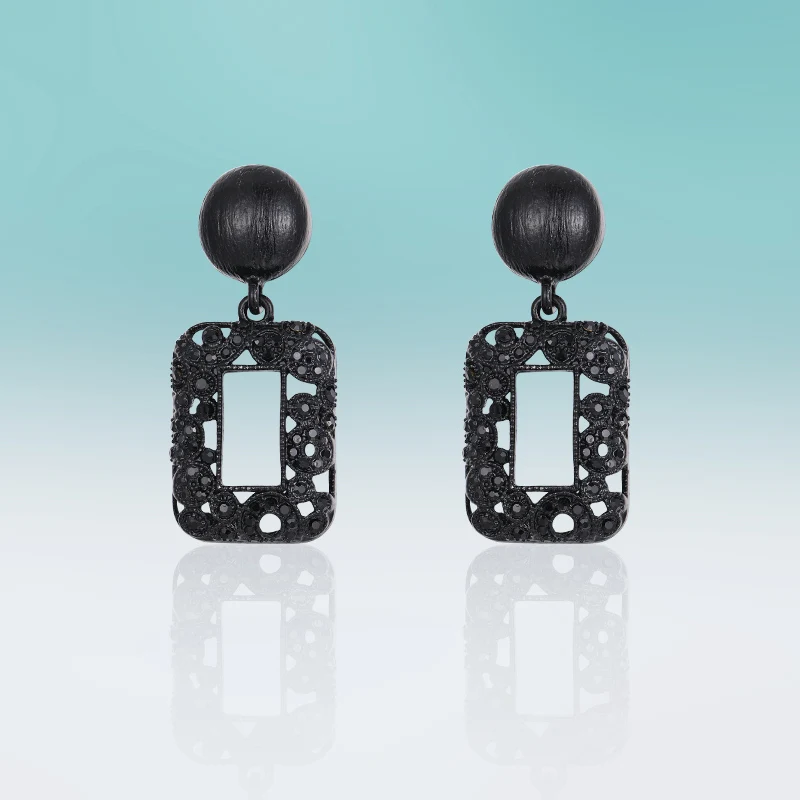 Новые Винтажные висячие полые квадратные серьги из цинкового сплава для женщин