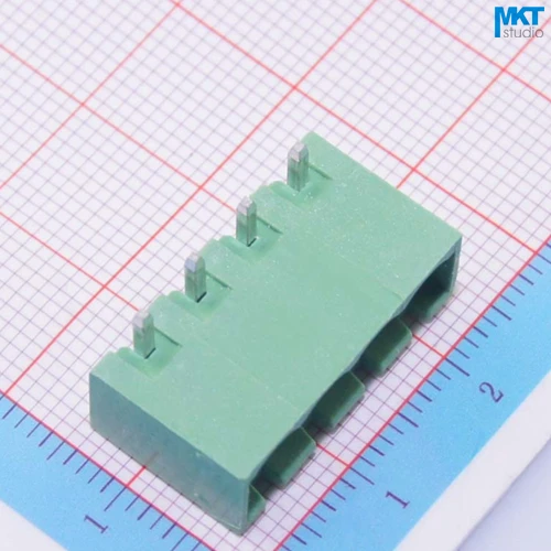 200Pcs 4P 5 08 мм шаг крышка стороны правый угол контактный разъем провода клеммный