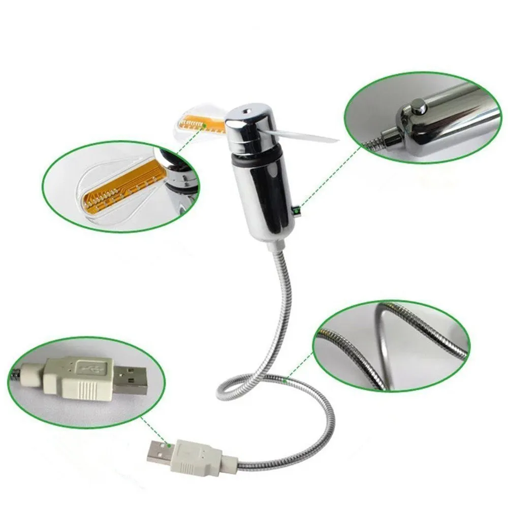 Часы ручные с мини-USB-вентилятором портативные гаджеты гибкие светодиодные часы
