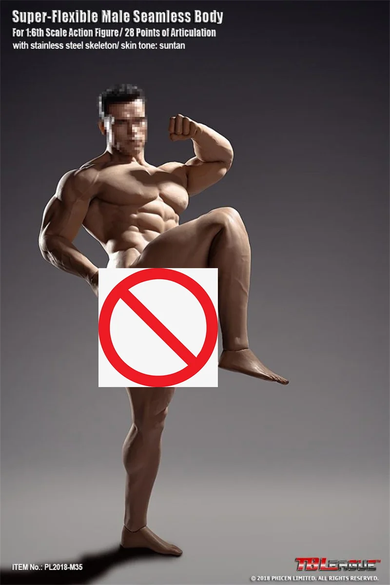 

In Stock 1/6th PL2018-M35 Super Flexible Muscle Male Seamless Body Stainless Steel Skeleton Ball Joints Collection