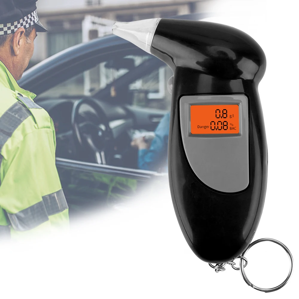 

LEEPEE Digital Alcohol Detector Police Alcotest Backlight Display Breathalyzer Handheld Alcohol Breath Tester