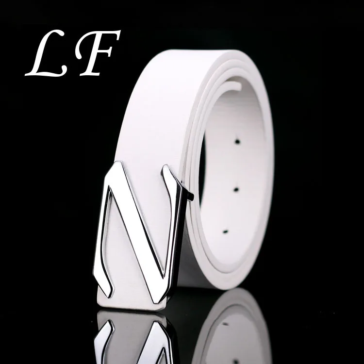 

New Fashion Men's Z-buckle Belt Pull-core Screw Z Letter Smooth Buckle Belt