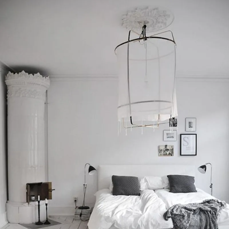 

Светильник новый раскошный Чехол-китайская шелковая ткань с одной головкой люстра современные ресторанные ручной работы круглый модель но...