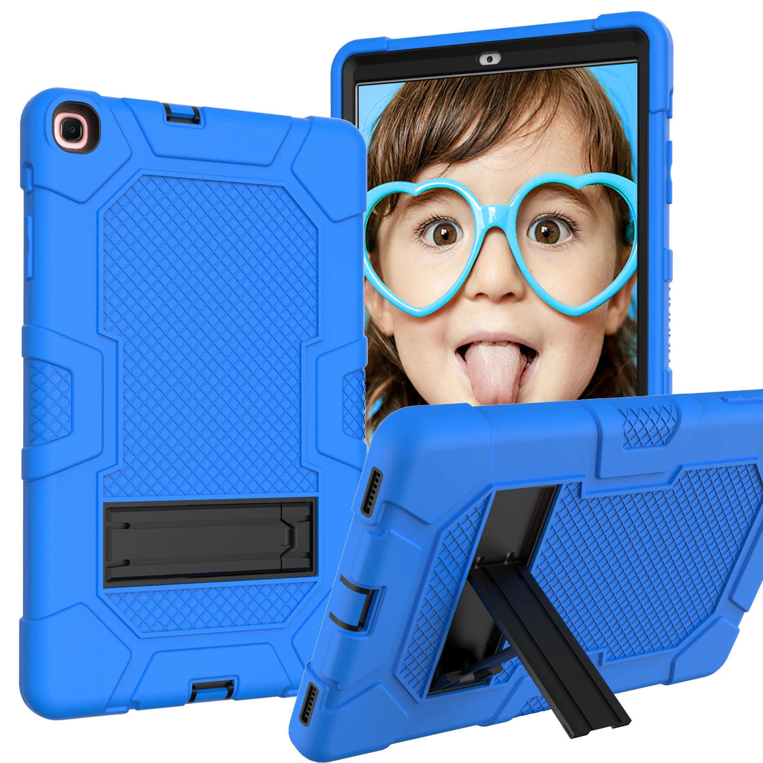 

Case for Samsung Galaxy Tab A 10.1 2019 SM-T510 SM-T515 Kids Safe color contrast Silicone tablet protective case Stand Shell