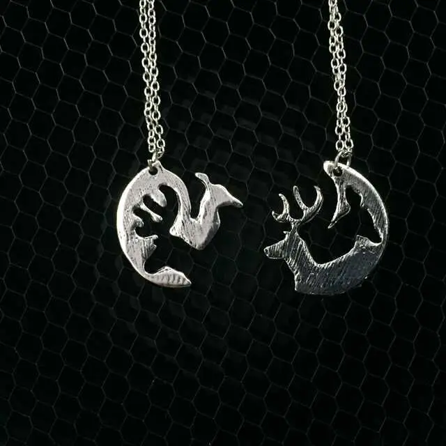 

Europea American jewelry alloy necklace trendy retro elk camel set necklace couple necklace women Accessories Fashion Jewelry