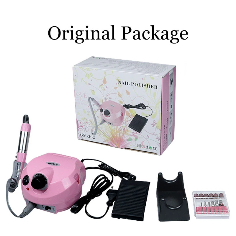

Electric Nail Drill Manicure Machine 35000RPM High Speed Milll Cutter With Nail Drill Bits Set Personal Home Use Nail Art Tools
