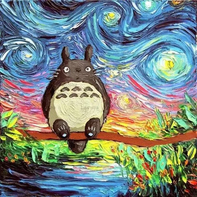 

Miyazaki Hayao Movie Spirited Away Tonari No Totoro Retro Laputa: Castle In The Sky Diy Canvas Painting
