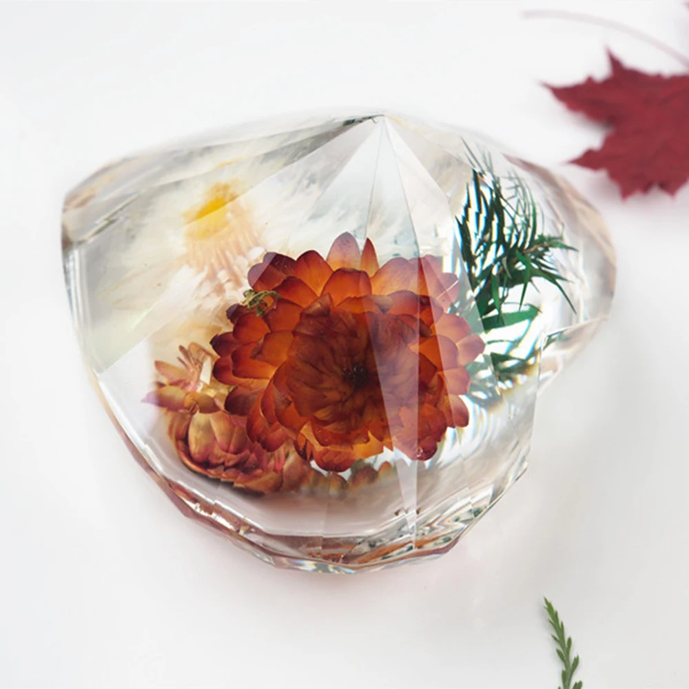 

1PCS Epoxy Resin Crystal Epoxy Love Diamond Gift Mirror Silicone Abrasive Tool Mold