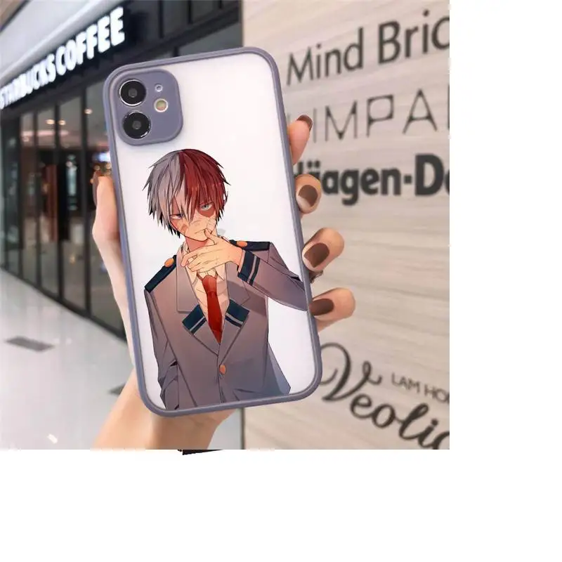 

My Hero Academia deku bakugou Boku Phone Cases matte transparent For iphone 7 8 11 12 plus mini x xs xr pro max cover