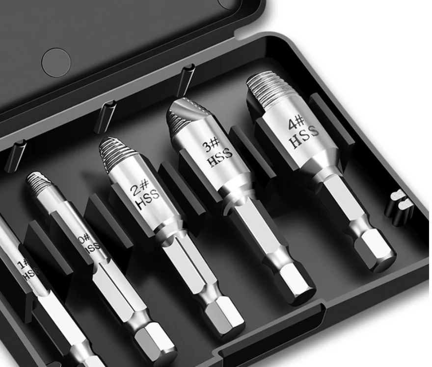 

Professional High-quality 5pcs Hex Screw Easy Out Drill Bit Set Mintiml Screw Accessaries Tool Parts