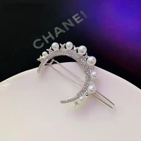 hair clips sweet moon hairpin girl back of head top crystal headband new trendy party dating hair clip tender versatile hairpin