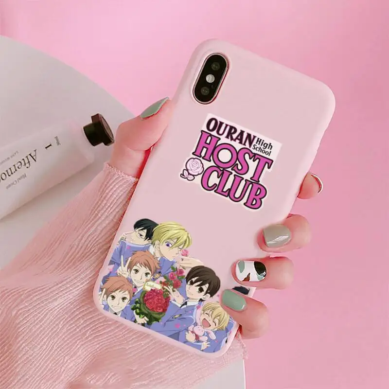 

Oran High School Host Club Phone Case Candy Color for iPhone 6 7 8 11 12 s mini pro X XS XR MAX Plus