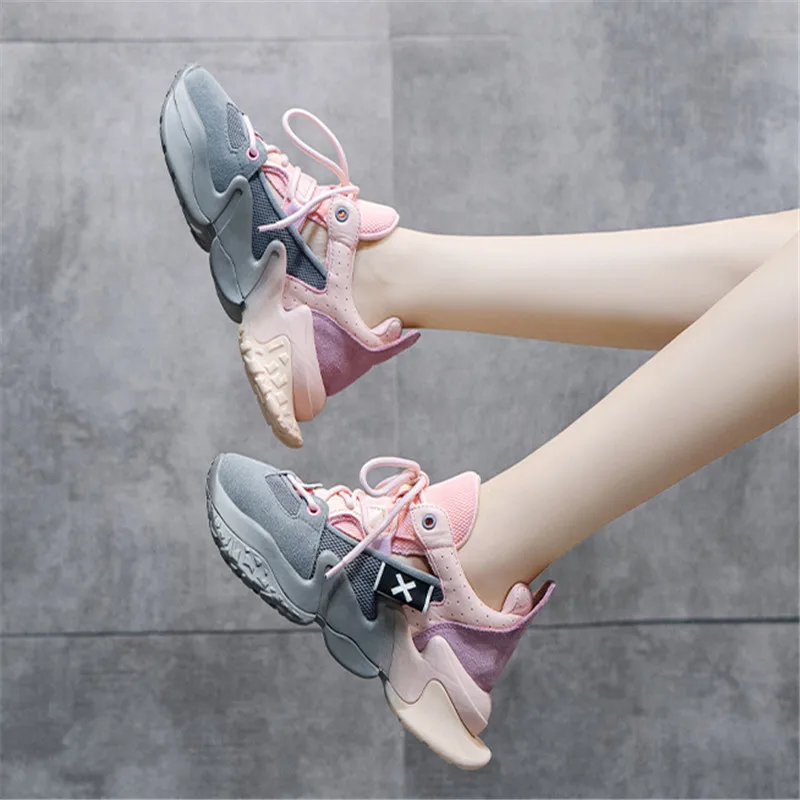 

2021 Shoes Women Sneakers Fashion Breathable Sport Ladies Trainers Casual Platform Shoes Women Chunky Sneakers Zapatillas Mujer