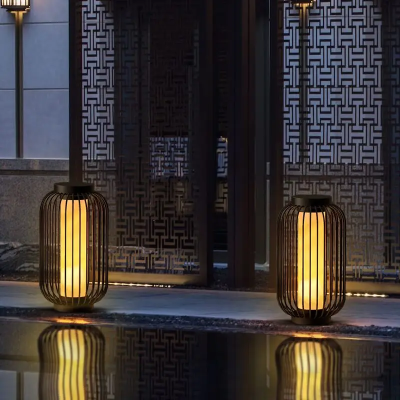 

Уличная газонная лампа zq в китайском стиле, освещение для двора, коридора, Ландшафтная лампа, напольный светильник с китайским фонариком