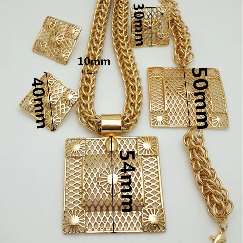 

Fani Handmade Dubai Gold Plating Jewelry Sets Nigerian Wedding Big statement jewelry Set African Jewelry Sets Women Costume