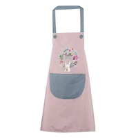 cartoon print apron adjustable waterproof anti stain kitchen cooking baking bib