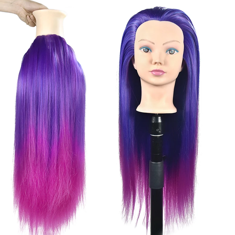 Тренировочная голова для волос косметологический манекен укладки 26 дюймов с