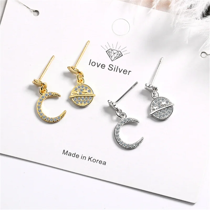 Простые темпераментные дикие креативные Асимметричные цветные бриллианты moon