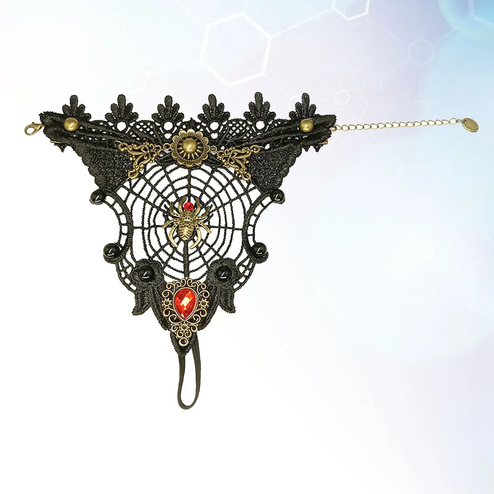 1 шт. новые европейские и американские винтажные браслеты паутины черные кружевные женские с подвесками