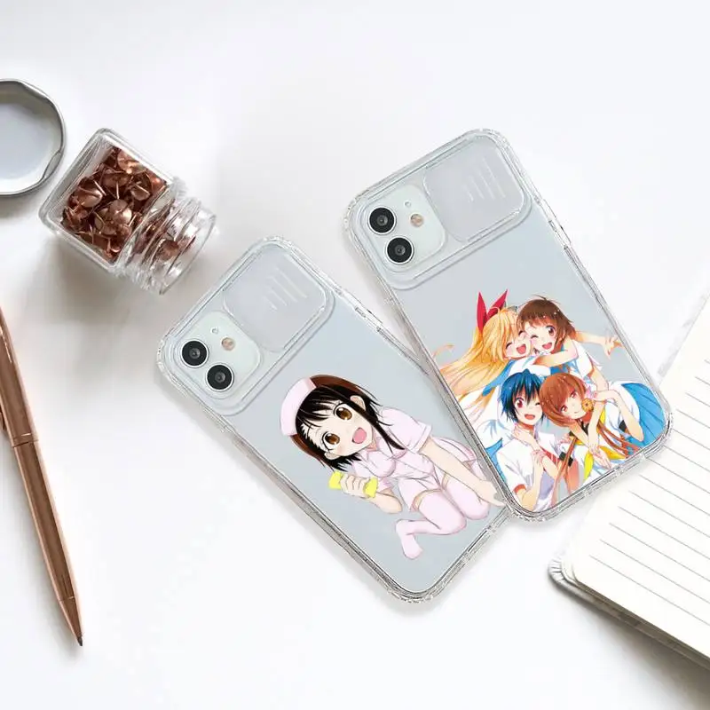 

Nisekoi Onodera Kosaki Phone Case transparent For iPhone 7 8 11 12 X XS XR MINI Pro Max Plus Slide Camera Lens Protect